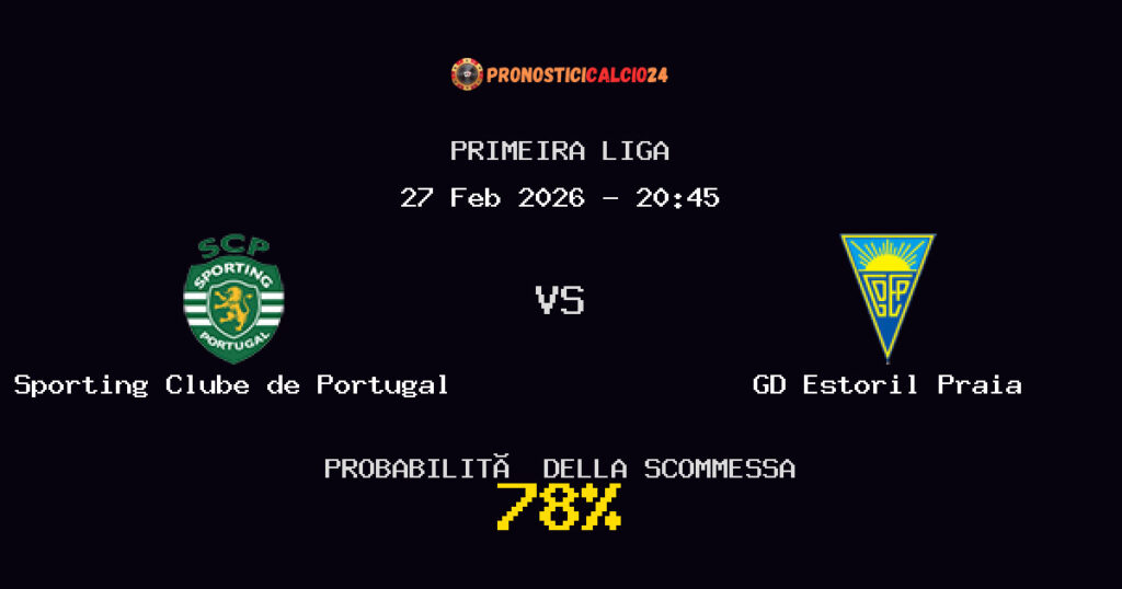 Sporting Clube de Portugal vs GD Estoril Praia Pronostici - Primeira Liga - IL CONSIGLIO