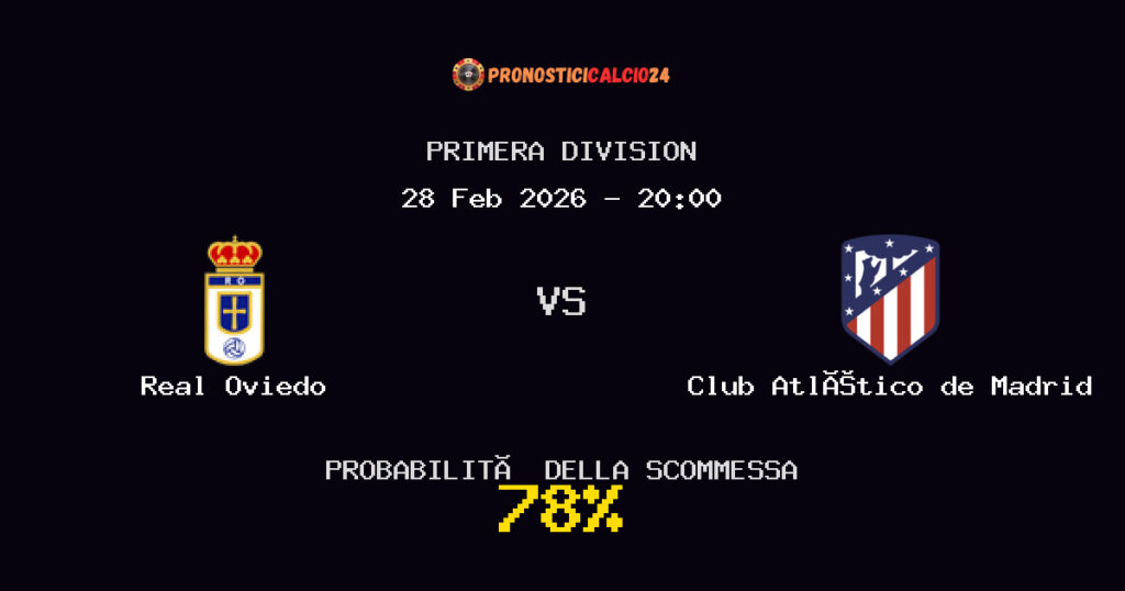 Real Oviedo vs Club Atlético de Madrid Pronostici - Primera Division - IL CONSIGLIO