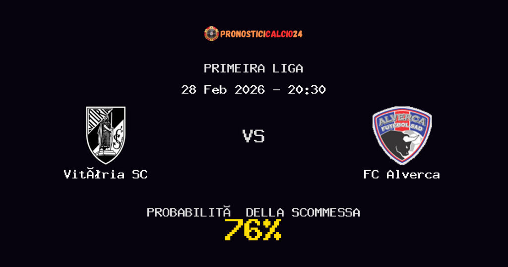 Vitória SC vs FC Alverca Pronostici - Primeira Liga - IL CONSIGLIO