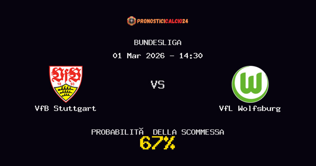 VfB Stuttgart vs VfL Wolfsburg Pronostici - Bundesliga - IL CONSIGLIO
