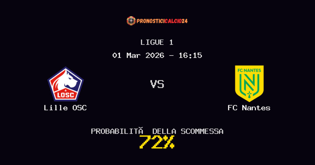 Lille OSC vs FC Nantes Pronostici - Ligue 1 - IL CONSIGLIO