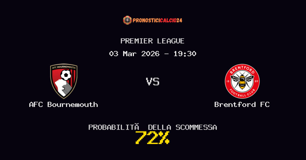 AFC Bournemouth vs Brentford FC Pronostici - Premier League - IL CONSIGLIO