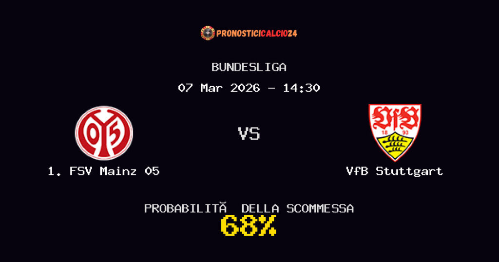 1. FSV Mainz 05 vs VfB Stuttgart Pronostici - Bundesliga - IL CONSIGLIO
