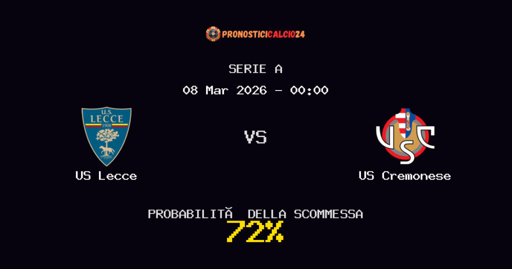 US Lecce vs US Cremonese Pronostici - Serie A - IL CONSIGLIO