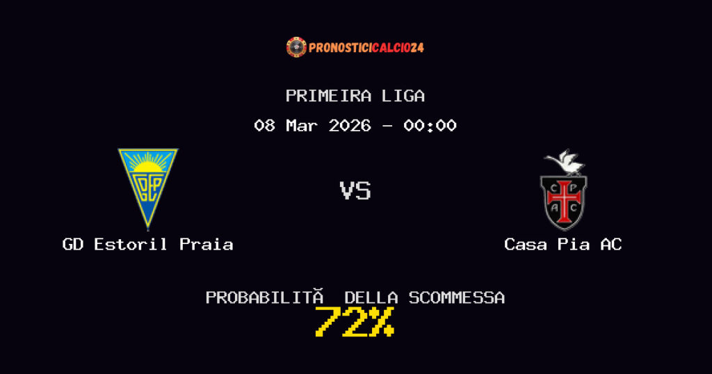 GD Estoril Praia vs Casa Pia AC Pronostici - Primeira Liga - IL CONSIGLIO