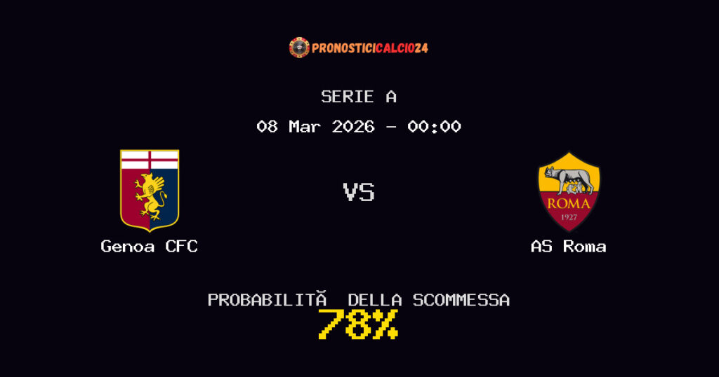 Genoa CFC vs AS Roma Pronostici - Serie A - IL CONSIGLIO