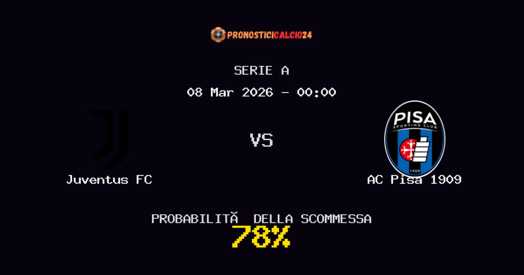 Juventus FC vs AC Pisa 1909 Pronostici - Serie A - IL CONSIGLIO