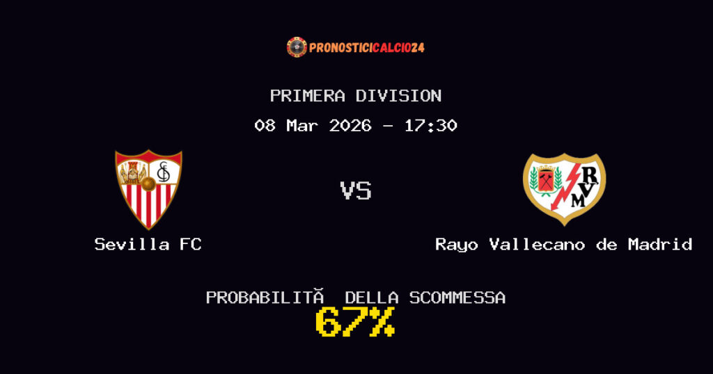 Sevilla FC vs Rayo Vallecano de Madrid Pronostici - Primera Division - IL CONSIGLIO