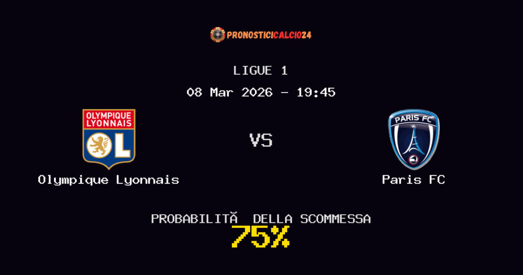 Olympique Lyonnais vs Paris FC Pronostici - Ligue 1 - IL CONSIGLIO