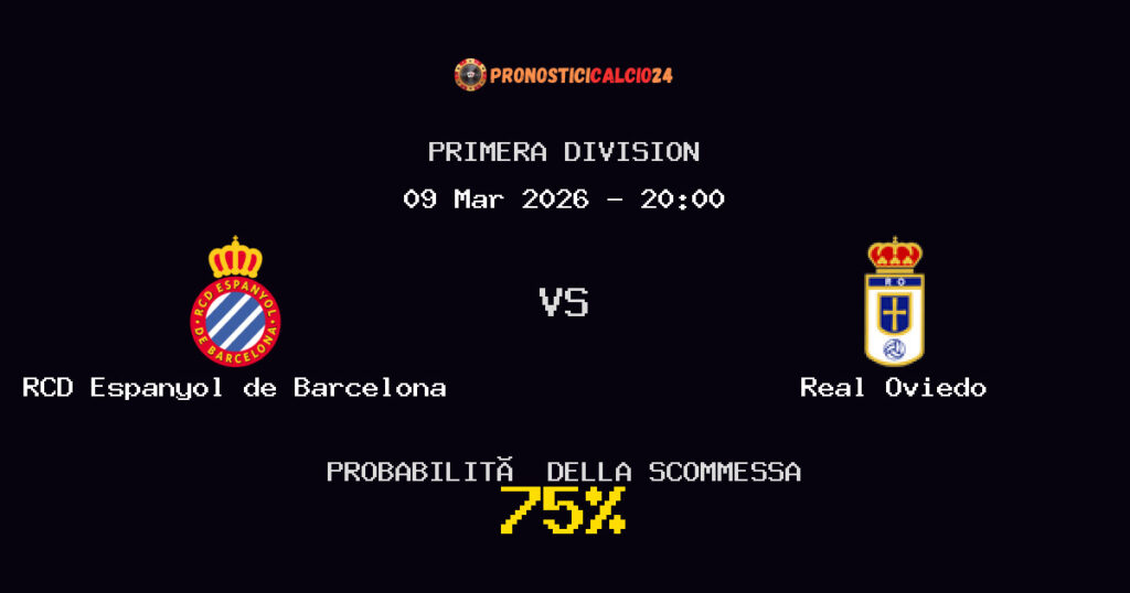 RCD Espanyol de Barcelona vs Real Oviedo Pronostici - Primera Division - IL CONSIGLIO