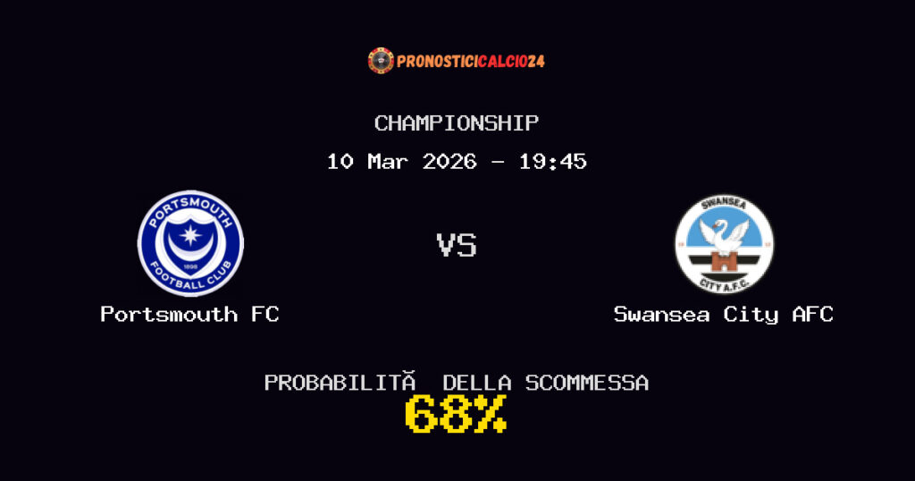 Portsmouth FC vs Swansea City AFC Pronostici - Championship - IL CONSIGLIO