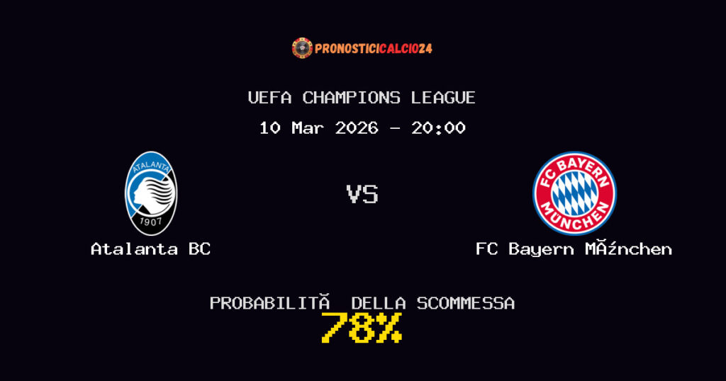 Atalanta BC vs FC Bayern München Pronostici - UEFA Champions League - IL CONSIGLIO