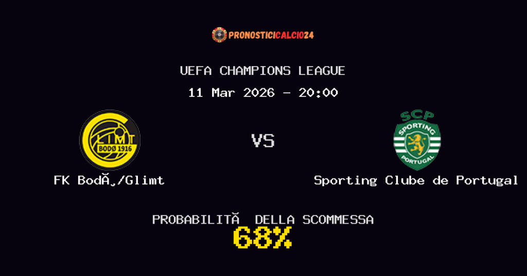 FK Bodø/Glimt vs Sporting Clube de Portugal Pronostici - UEFA Champions League - IL CONSIGLIO