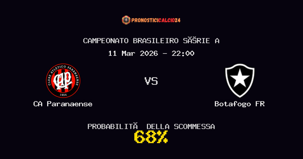CA Paranaense vs Botafogo FR Pronostici - Campeonato Brasileiro Série A - IL CONSIGLIO