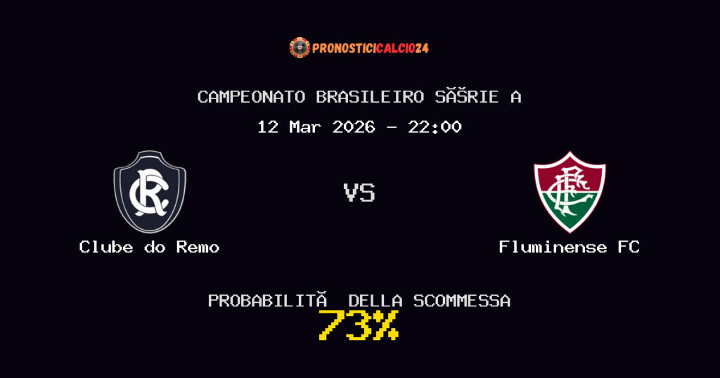 Clube do Remo vs Fluminense FC Pronostici - Campeonato Brasileiro Série A - IL CONSIGLIO