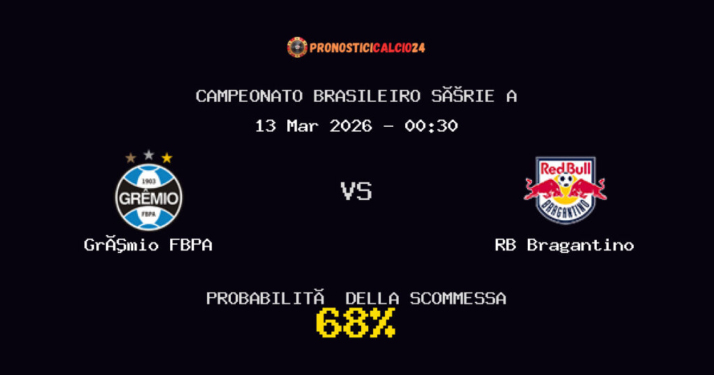 Grêmio FBPA vs RB Bragantino Pronostici - Campeonato Brasileiro Série A - IL CONSIGLIO
