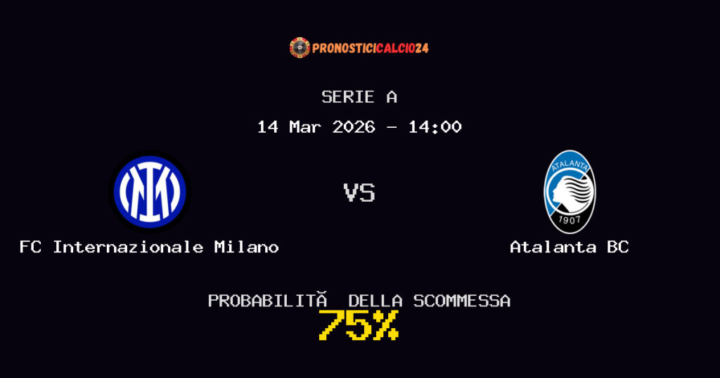 FC Internazionale Milano vs Atalanta BC Pronostici - Serie A - IL CONSIGLIO