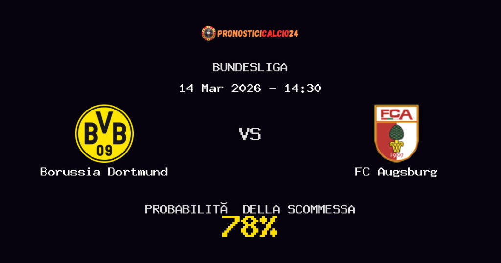Borussia Dortmund vs FC Augsburg Pronostici - Bundesliga - IL CONSIGLIO