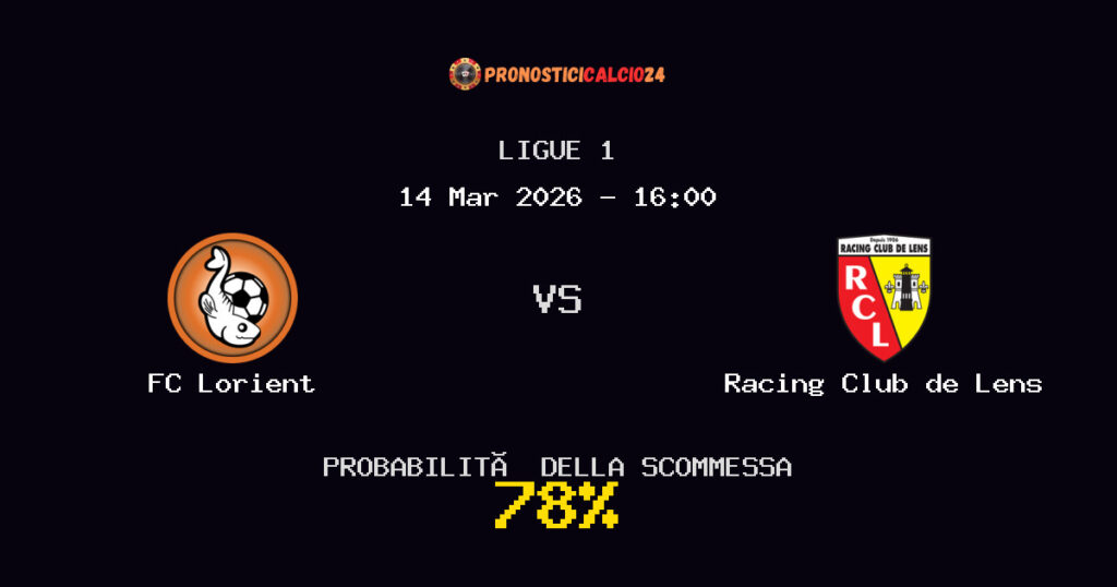 FC Lorient vs Racing Club de Lens Pronostici - Ligue 1 - IL CONSIGLIO