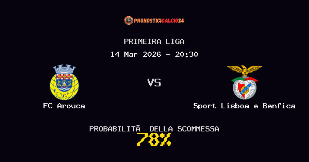 FC Arouca vs Sport Lisboa e Benfica Pronostici - Primeira Liga - IL CONSIGLIO