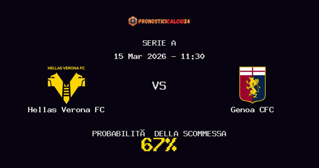 Hellas Verona FC vs Genoa CFC Pronostici - Serie A - IL CONSIGLIO