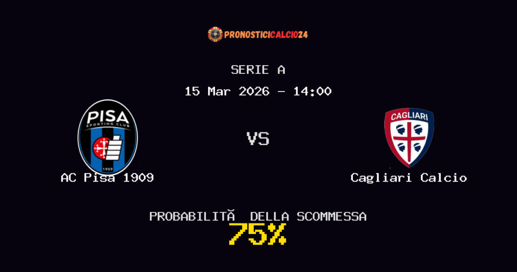 AC Pisa 1909 vs Cagliari Calcio Pronostici - Serie A - IL CONSIGLIO