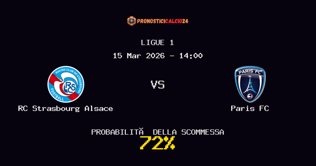 RC Strasbourg Alsace vs Paris FC Pronostici - Ligue 1 - IL CONSIGLIO