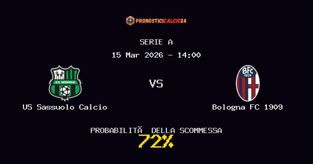 US Sassuolo Calcio vs Bologna FC 1909 Pronostici - Serie A - IL CONSIGLIO