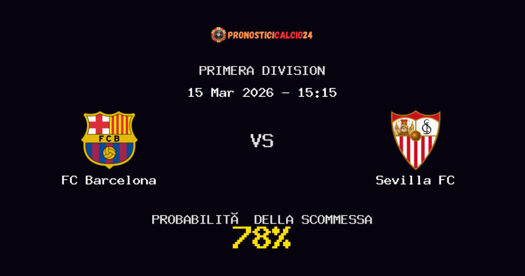 FC Barcelona vs Sevilla FC Pronostici - Primera Division - IL CONSIGLIO