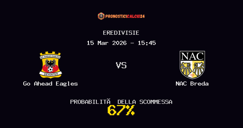 Go Ahead Eagles vs NAC Breda Pronostici - Eredivisie - IL CONSIGLIO