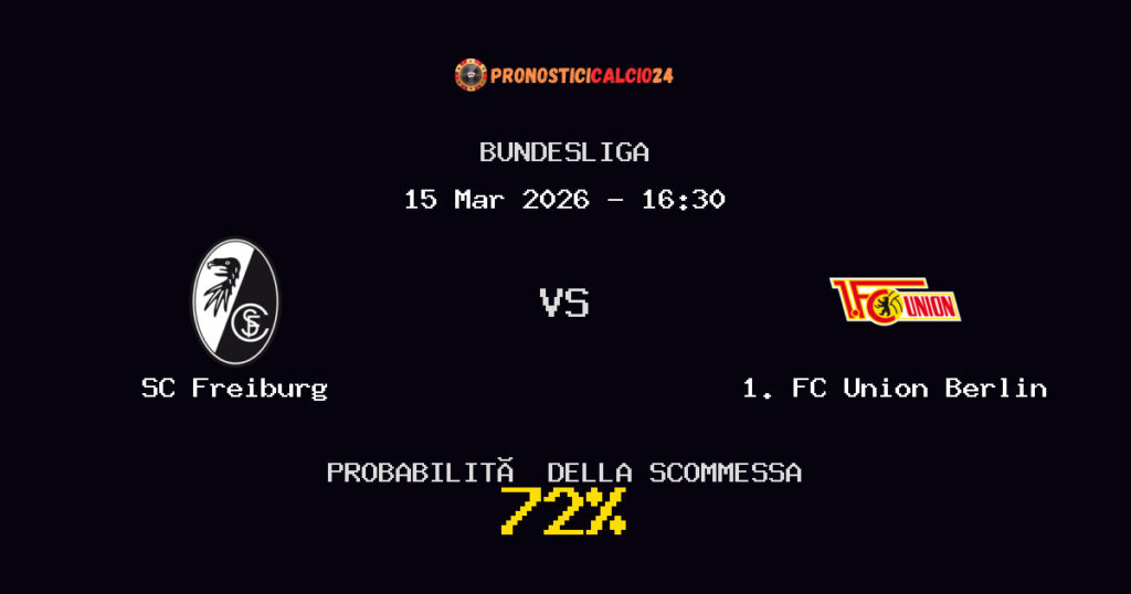 SC Freiburg vs 1. FC Union Berlin Pronostici - Bundesliga - IL CONSIGLIO