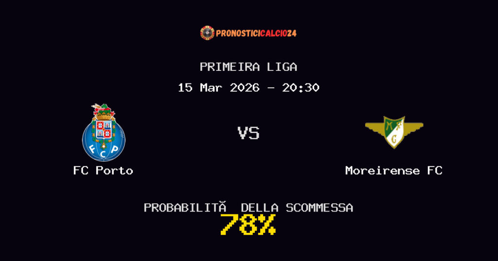 FC Porto vs Moreirense FC Pronostici - Primeira Liga - IL CONSIGLIO