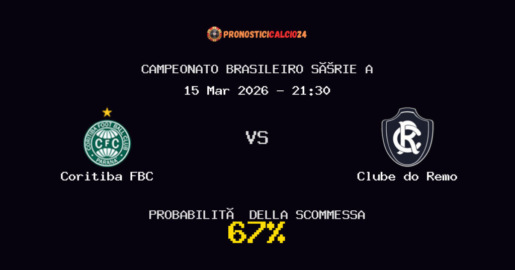 Coritiba FBC vs Clube do Remo Pronostici - Campeonato Brasileiro Série A - IL CONSIGLIO