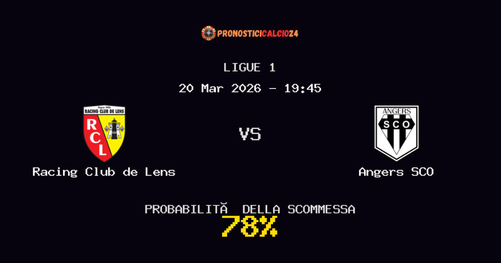 Racing Club de Lens vs Angers SCO Pronostici - Ligue 1 - IL CONSIGLIO