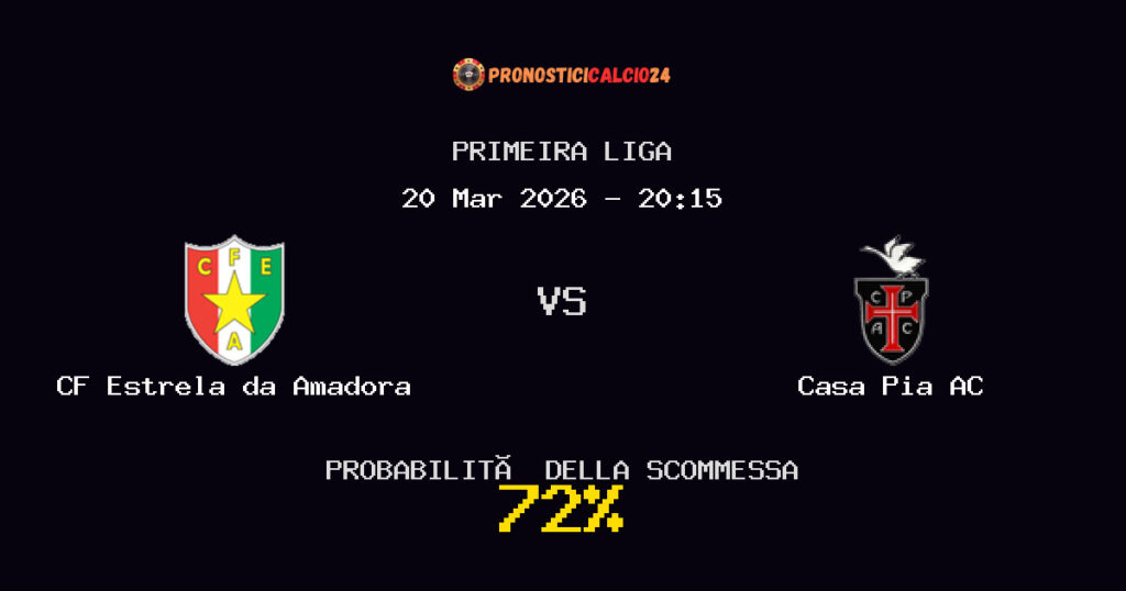 CF Estrela da Amadora vs Casa Pia AC Pronostici - Primeira Liga - IL CONSIGLIO