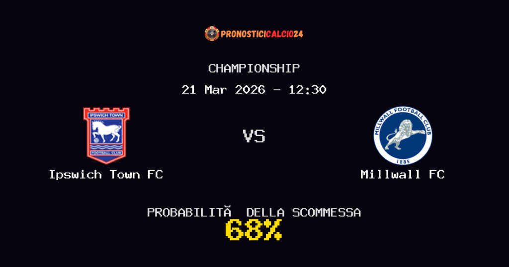Ipswich Town FC vs Millwall FC Pronostici - Championship - IL CONSIGLIO