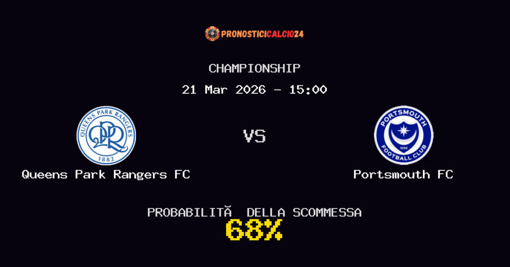 Queens Park Rangers FC vs Portsmouth FC Pronostici - Championship - IL CONSIGLIO