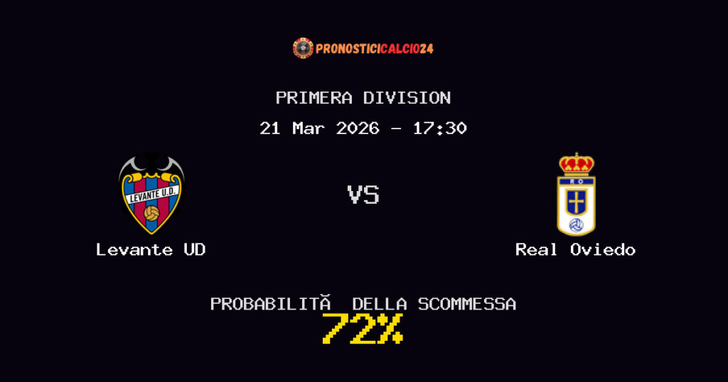 Levante UD vs Real Oviedo Pronostici - Primera Division - IL CONSIGLIO