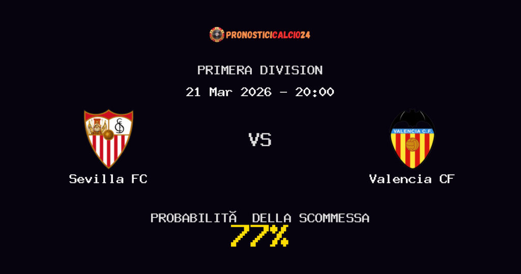 Sevilla FC vs Valencia CF Pronostici - Primera Division - IL CONSIGLIO