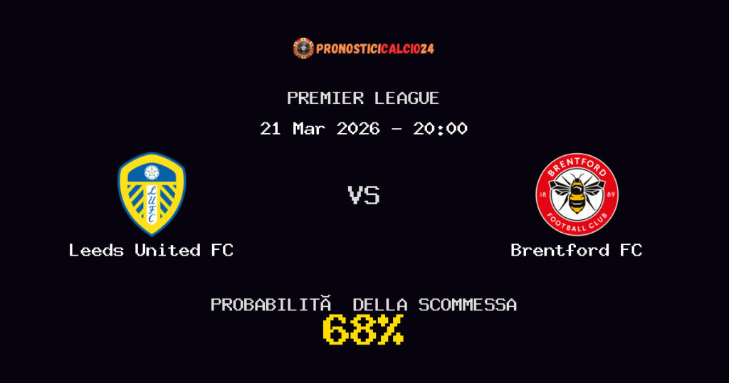 Leeds United FC vs Brentford FC Pronostici - Premier League - IL CONSIGLIO