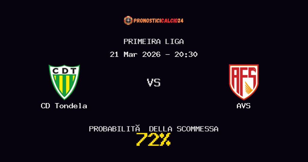 CD Tondela vs AVS Pronostici - Primeira Liga - IL CONSIGLIO