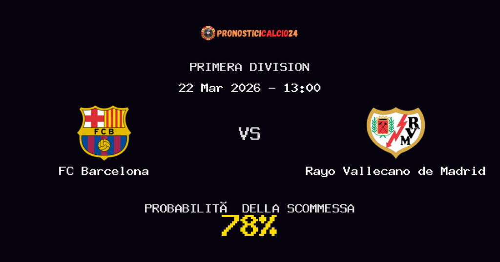 FC Barcelona vs Rayo Vallecano de Madrid Pronostici - Primera Division - IL CONSIGLIO