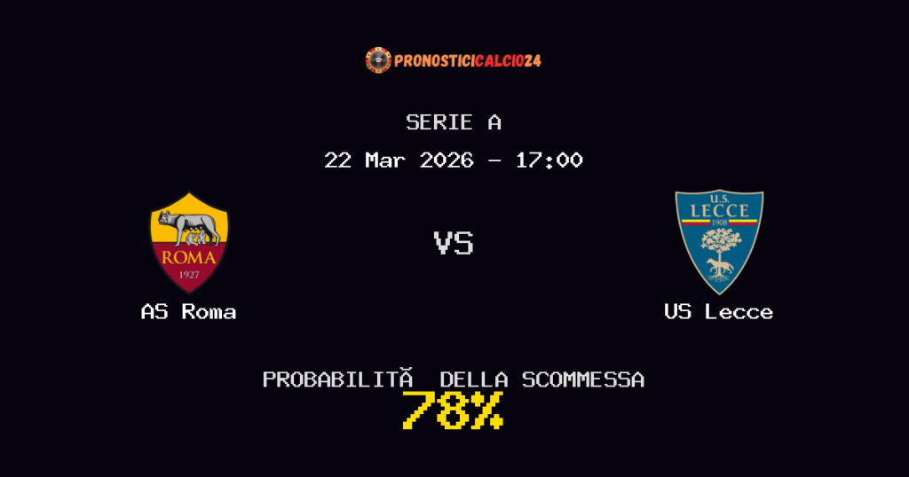AS Roma vs US Lecce Pronostici - Serie A - IL CONSIGLIO