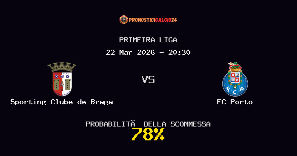 Sporting Clube de Braga vs FC Porto Pronostici - Primeira Liga - IL CONSIGLIO