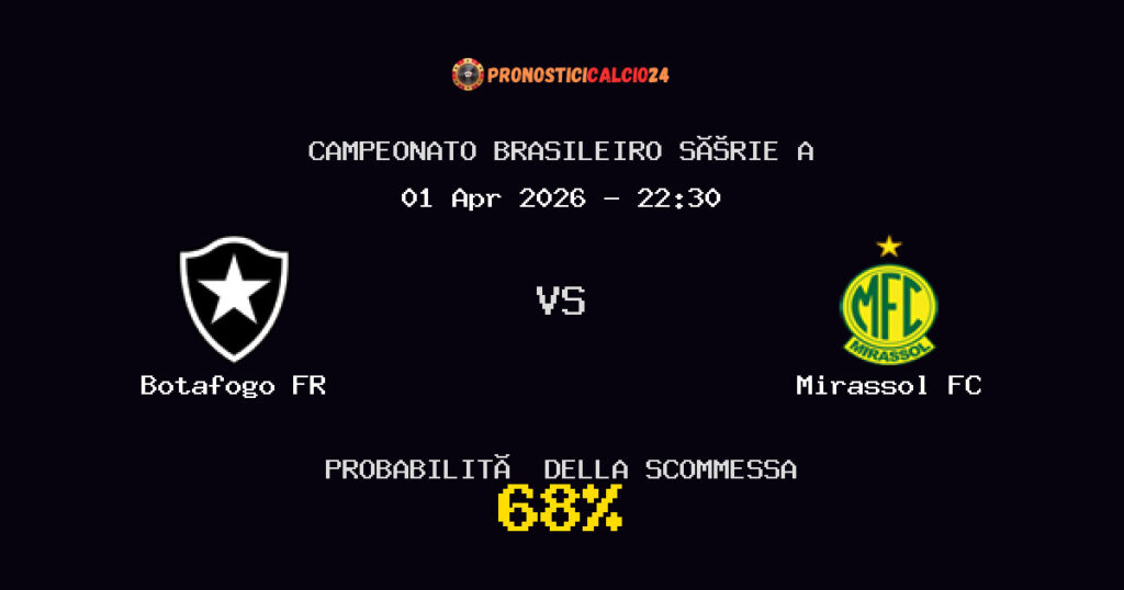 Botafogo FR vs Mirassol FC Pronostici - Campeonato Brasileiro Série A - IL CONSIGLIO