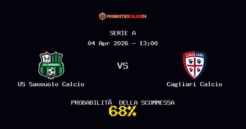 US Sassuolo Calcio vs Cagliari Calcio Pronostici - Serie A - IL CONSIGLIO