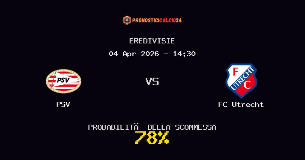 PSV vs FC Utrecht Pronostici - Eredivisie - IL CONSIGLIO