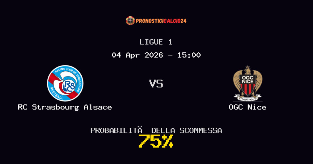 RC Strasbourg Alsace vs OGC Nice Pronostici - Ligue 1 - IL CONSIGLIO