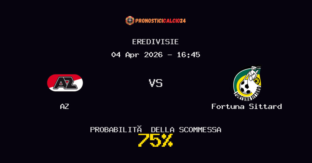 AZ vs Fortuna Sittard Pronostici - Eredivisie - IL CONSIGLIO