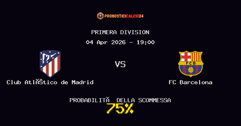 Club Atlético de Madrid vs FC Barcelona Pronostici - Primera Division - IL CONSIGLIO